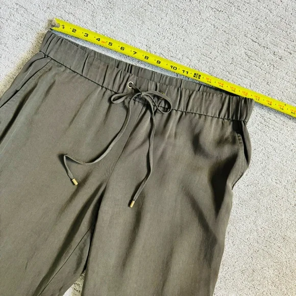 Eileen Fisher Army Green Ankle Zip Jogger Pants - Picture 10 of 11